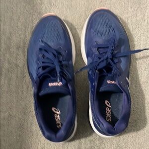 Asics Blue Athletic Running Shoes with Breathable Mesh